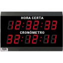 Relógio Digital e Cronômetro (Progressivo / Regressivo) - HMS 4” – 6 dígitos - 60 metros Visão 